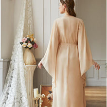 Load image into Gallery viewer, Beige Yellow Colorful Butterfly Sleeve Dress Middle Eastern Fashion Women's Robe Arab Hui Ethnicity Ramadan Dress Muslim Clothes