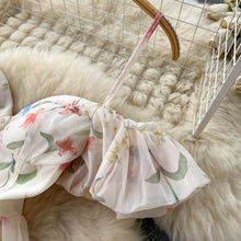 Load image into Gallery viewer, Casual Midi Dress Y2k Summer Spring Fashion Design Women Runway High Street Vintage Flowers Print Lantern Sleeve Belt Vestidos