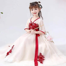 Load image into Gallery viewer, Children Top + Skirt Hanfu Oriental Chinese Style Retro Hanfu Cosplay Kids Tang Suit Princess Traditional Chinese Girl Dress
