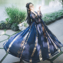 Load image into Gallery viewer, Chinese Hanfu dress Ancient Costume Traditional Folk Dance Stage Clothing Retro Singers Princess Dress hanfu women modern hanfu