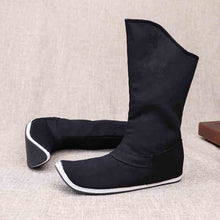 Load image into Gallery viewer, Chinese Traditional Hanfu Bow Boots For Men&Women Cloth Boots Hanfu Shoes Couples Black Hanfu Soap Boots For Men Women 35-44#