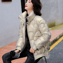 Load image into Gallery viewer, Cotton Padded Jacket Women Winter Bright Outerwear & Coats Solid Zip Up Thick Oversize Jackets for Women