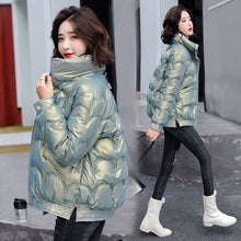 Load image into Gallery viewer, Cotton Padded Jacket Women Winter Bright Outerwear & Coats Solid Zip Up Thick Oversize Jackets for Women