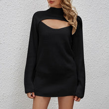 Load image into Gallery viewer, Elegant Ladies Knitted Dress Striped 2021 Autumn Long Sleeve Sweaters Knitwear Long Dress Women Slim Maxi Knitting Robe Vestidos