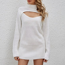 Load image into Gallery viewer, Elegant Ladies Knitted Dress Striped 2021 Autumn Long Sleeve Sweaters Knitwear Long Dress Women Slim Maxi Knitting Robe Vestidos