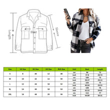 Load image into Gallery viewer, Elegant Spring Fall Women Long Sleeve Lapel Plaid Print Blouses Jackets Casual Buttons Cardigan Fashion Office Lady Party Coats