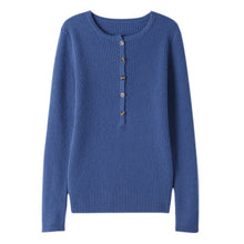 Load image into Gallery viewer, Fall winter women new 2021 slim-fit knit sweater casual wool sweater cashmere sweater round neck Top long sleeve Women sweaters