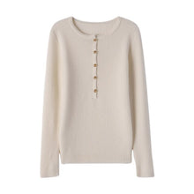 Load image into Gallery viewer, Fall winter women new 2021 slim-fit knit sweater casual wool sweater cashmere sweater round neck Top long sleeve Women sweaters