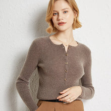 Load image into Gallery viewer, Fall winter women new 2021 slim-fit knit sweater casual wool sweater cashmere sweater round neck Top long sleeve Women sweaters