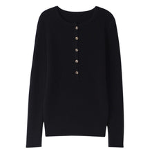 Load image into Gallery viewer, Fall winter women new 2021 slim-fit knit sweater casual wool sweater cashmere sweater round neck Top long sleeve Women sweaters