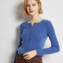 Load image into Gallery viewer, Fall winter women new 2021 slim-fit knit sweater casual wool sweater cashmere sweater round neck Top long sleeve Women sweaters