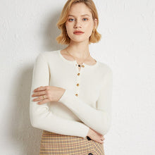 Load image into Gallery viewer, Fall winter women new 2021 slim-fit knit sweater casual wool sweater cashmere sweater round neck Top long sleeve Women sweaters