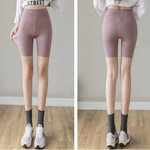 Load image into Gallery viewer, Fashion Fitness Biker Shorts Summer High Waist Sweatpants Women's Cycling Shorts Ladies Solid Thin Casual Stretch Sports Shorts