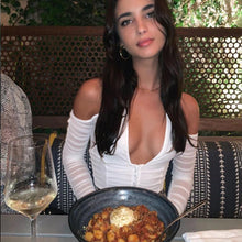 Load image into Gallery viewer, Fashion Mesh Shirt Femme Halter V-Neck Top Women T-Shirts Female Sexy Tshirt Off The Shoulder Zipper Streetwear Party Tops 2022