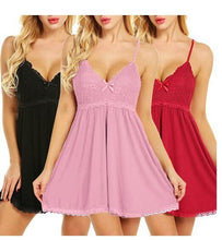 Load image into Gallery viewer, Fashion Plus Size Suspender Skirt Lace Sexy Lingerie Female Perspective Pajamas Nightdress Экзотические костюмы เย็ดเด็กไทย