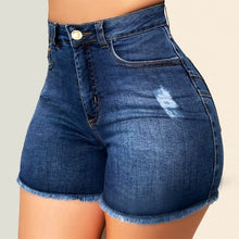 Load image into Gallery viewer, Fashion Women High Waist Scratched Shorts Jeans Girls Ladies Denim Shorts Hot Sexy Casual Push Up Skinny Short Pants Trousers