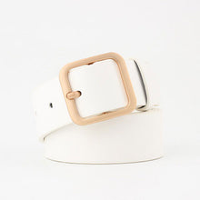 Load image into Gallery viewer, Faux Leather Square Buckle Belts Women Casual Solid Wild Adjustable Belts Decoration Ladies Fashion Accessories For Jeans Dress