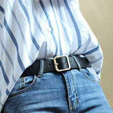 Load image into Gallery viewer, Faux Leather Square Buckle Belts Women Casual Solid Wild Adjustable Belts Decoration Ladies Fashion Accessories For Jeans Dress