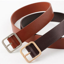 Load image into Gallery viewer, Faux Leather Square Buckle Belts Women Casual Solid Wild Adjustable Belts Decoration Ladies Fashion Accessories For Jeans Dress