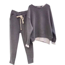 Load image into Gallery viewer, Female Sporting Suit Streetwear Autumn Winter Basic Women Pullover Sweatshirts And Harem Pants Women's 2 Piece Set Tracksuits