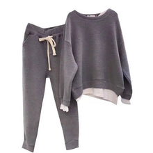 Load image into Gallery viewer, Female Sporting Suit Streetwear Autumn Winter Basic Women Pullover Sweatshirts And Harem Pants Women's 2 Piece Set Tracksuits