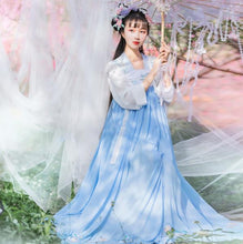 Load image into Gallery viewer, Fuling embroidered Hanfu women's full-chested waist skirt big sleeve shirt heavy industry embroidery traditional Chinese Hanfu