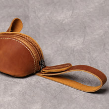 Load image into Gallery viewer, Genuine Leather Coin Purse Creative Cute Mouse Storage Bag Trend Zipper Pocket Men Women Portable Wallets Children's Key Bags