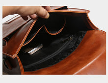 Load image into Gallery viewer, Genuine Leather Women's Backpack British College Style Handbags 14" Laptop Bag Fashion Retro Computer Backpack Student Schoolbag