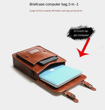 Load image into Gallery viewer, Genuine Leather Women's Backpack British College Style Handbags 14" Laptop Bag Fashion Retro Computer Backpack Student Schoolbag