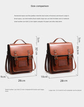 Load image into Gallery viewer, Genuine Leather Women's Backpack British College Style Handbags 14" Laptop Bag Fashion Retro Computer Backpack Student Schoolbag