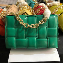 Load image into Gallery viewer, Golden Metal Chain PU Crossbody Messenger Bags Luxury Women Bags Designer Female Trend Plaid Shoulder Bag Lady Purse and Handbag