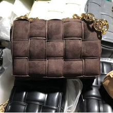 Load image into Gallery viewer, Golden Metal Chain PU Crossbody Messenger Bags Luxury Women Bags Designer Female Trend Plaid Shoulder Bag Lady Purse and Handbag