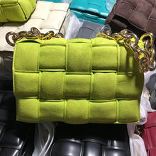 Load image into Gallery viewer, Golden Metal Chain PU Crossbody Messenger Bags Luxury Women Bags Designer Female Trend Plaid Shoulder Bag Lady Purse and Handbag