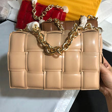 Load image into Gallery viewer, Golden Metal Chain PU Crossbody Messenger Bags Luxury Women Bags Designer Female Trend Plaid Shoulder Bag Lady Purse and Handbag