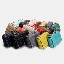 Load image into Gallery viewer, Golden Metal Chain PU Crossbody Messenger Bags Luxury Women Bags Designer Female Trend Plaid Shoulder Bag Lady Purse and Handbag