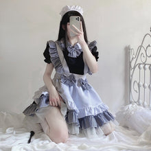 Load image into Gallery viewer, Gothic Lolita Maid Lingerie Halloween Costumes for Women Plus Size Black White Apron Maid Outfit Japanese Kawaii Party Dress New