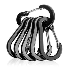 Load image into Gallery viewer, 10Pcs/Set Carabiners Aluminum Alloy D Carabiner Spring Snap Clip Hooks Keychain Climbing Carabiner for Keys Camping Tools