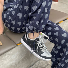Load image into Gallery viewer, Heart Print High Waist Wide Leg Women Pants Houndstooth Printed Loose Casual Ladies Trousers Summer Female Bottom Sweet Fashion