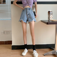 Load image into Gallery viewer, High Waist Denim Shorts Women's Summer 2021 New Small Loose Wide Leg Hot Pants A-shaped Pants