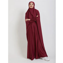 Load image into Gallery viewer, Hooded Abaya Muslim Women Prayer Garment Hijab Dress Arabic Robe Overhead Kaftan Khimar Jilbab Eid Ramadan Gown Islamic Clothes