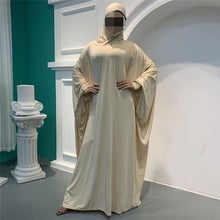 Load image into Gallery viewer, Hooded Abaya Muslim Women Prayer Garment Hijab Dress Arabic Robe Overhead Kaftan Khimar Jilbab Eid Ramadan Gown Islamic Clothes