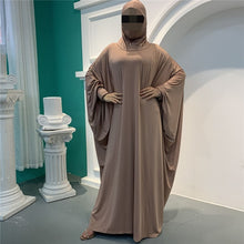 Load image into Gallery viewer, Hooded Abaya Muslim Women Prayer Garment Hijab Dress Arabic Robe Overhead Kaftan Khimar Jilbab Eid Ramadan Gown Islamic Clothes
