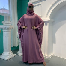 Load image into Gallery viewer, Hooded Abaya Muslim Women Prayer Garment Hijab Dress Arabic Robe Overhead Kaftan Khimar Jilbab Eid Ramadan Gown Islamic Clothes