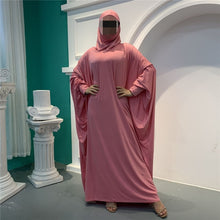 Load image into Gallery viewer, Hooded Abaya Muslim Women Prayer Garment Hijab Dress Arabic Robe Overhead Kaftan Khimar Jilbab Eid Ramadan Gown Islamic Clothes