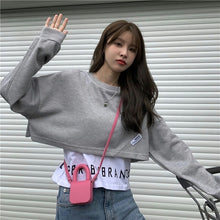 Load image into Gallery viewer, Hoodies For Women's 2021 Short Regular Sweatshirt Loose Young Girl Students Korean Fashion Ladies Daily Clothing Fashion Tops