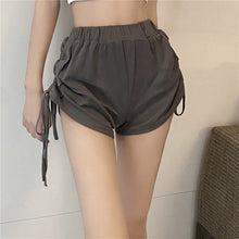 Load image into Gallery viewer, Hot Girls Sexy Drawstring Tie Sports Casual Shorts Women's Summer Thin Shorts Workout High Waist Short Pants Stretch Waist