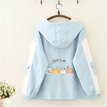 Load image into Gallery viewer, Japan Style Cute Cartoon Zipper Jackets Women 2022 New Hooded Kawaii Coats Femme All Match Age-reducing Outerwear Autumn