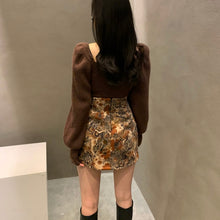 Load image into Gallery viewer, Korean Chic Early Autumn Slim Knit Pullovers Women French Retro Lantern Sleeve Elegant Knitted Tops Casual Fashion Sweaters
