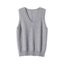 Load image into Gallery viewer, Korean Fashion Autumn 2021 Wool  Knitted Women's Vests  Loose Y2k Top Pullover Casual Pure Color Cashmere Sweaters Ladies
