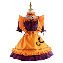 Load image into Gallery viewer, Lolita Plus Size Women Maid Outfit Anime Long Dress Yellow Ruffles Apron Dress Lolita Dresses Cafe Costume Cosplay Costume
